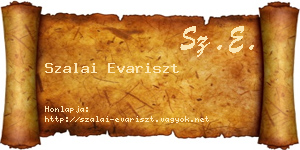 Szalai Evariszt névjegykártya